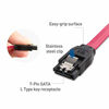 Picture of Cable Matters 3-Pack 90 Degree Right Angle SATA III 6.0 Gbps SATA Cable (SATA 3 Cable) Red - 18 Inches