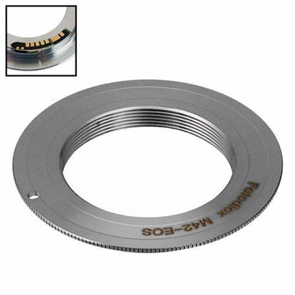 Picture of Fotodiox Pro Lens Mount Adapter Compatible with M42 Type 1 Screw Mount SLR Lens to Canon EOS (EF, EF-S) Mount D/SLR Camera Body - with Gen10 Focus Confirmation Chip