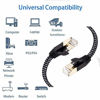 Picture of Cat 7 Ethernet Cable 10 ft, MORELECS Nylon Braided Cat 7 Internet Cable 10 ft Ethernet Cable RJ45 Network Cable Cat7 LAN Cable for PC Laptop Modem Router Cable Ethernet