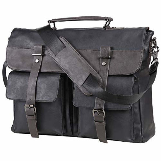 Picture of Leather Messenger Bag for Men, 15.6 Inch Vintage Laptop Bag Briefcase Satchel