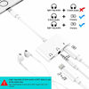 Picture of 3.5mm Headphone Jack Adapter, 3 in 1 Audio and Charge Headphone Splitter for Phone 11 /11 Pro /XS /XS Max /XR /X /8 /8 Plus /7 /7 Plus, Support Fast Charge (White)