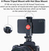 Picture of ULANZI ST-06 Camera Hot Shoe Phone Holder Flexible Phone Tripod Mount Adapter w Cold Shoe Mount for Microphone LED Light for DJI Ronin SC iPhone Samsung Canon Nikon DSLR Camera Ring Light Photography