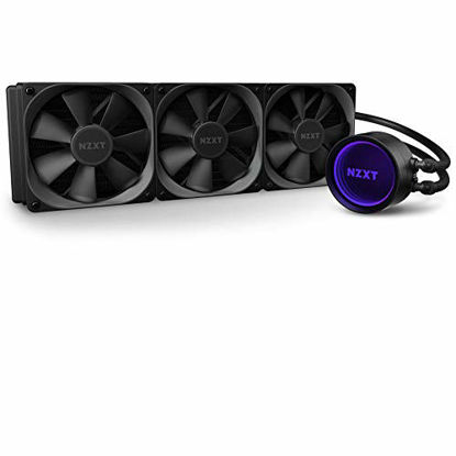 Picture of NZXT Kraken X73 360mm - RL-KRX73-01 - AIO RGB CPU Liquid Cooler - Rotating Infinity Mirror Design - Improved Pump - Powered By CAM V4 - RGB Connector - Aer P 120mm Radiator Fans (3 Included)