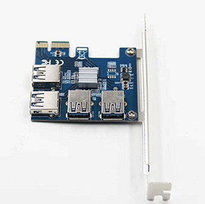 Picture of XT-XINTE Riser Card PCI-E USB 3.0 PCIe Port Multiplier Card PCI Express PCIe 1 to 4 PCI-E to PCI-E for BTC Miner Machine