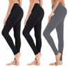 Picture of High Waisted Leggings for Women - Soft Athletic Tummy Control Pants for Running Cycling Yoga Workout - Reg & Plus Size