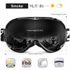 Picture of ZIONOR Lagopus Ski Snowboard Goggles UV Protection Anti fog Snow Goggles for Men Women Youth VLT 8% Black Frame Black Lens