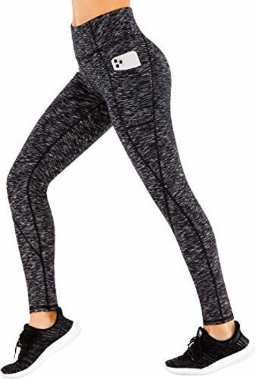 Heathyoga Leggings with Pockets for Women No Front Seam Yoga Pants with  Pockets High Waisted Workout Leggings for Women