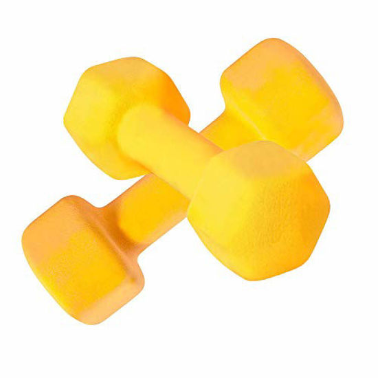 Portzon Set of 2 Neoprene Dumbbell Hand Weights, Anti-Slip, Anti