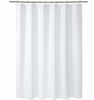 Picture of AmazerBath Plastic Shower Curtain, 72 x 72 Inches White EVA 8G Shower Curtain with Heavy Duty Clear Stones and Grommet Holes, Waterproof Thick Bathroom Plastic Shower Curtains