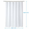 Picture of AmazerBath Plastic Shower Curtain, 72 x 72 Inches White EVA 8G Shower Curtain with Heavy Duty Clear Stones and Grommet Holes, Waterproof Thick Bathroom Plastic Shower Curtains