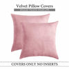 Picture of MIULEE Pack of 2 Decorative Velvet Pillow Covers Soft Square Throw Pillow Covers Solid Cushion Covers Bright Pink Pillow Cases for Sofa Bedroom Car 20 x 20 Inch 50 x 50 cm