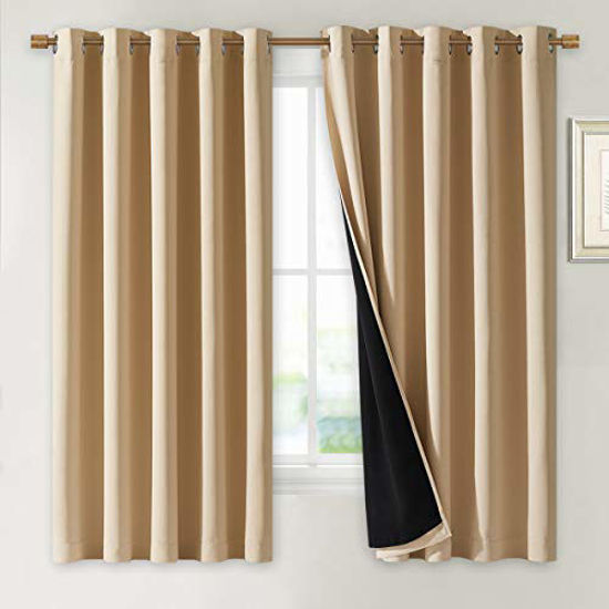 GetUSCart- NICETOWN Bedroom Full Blackout Curtain Panels, Super