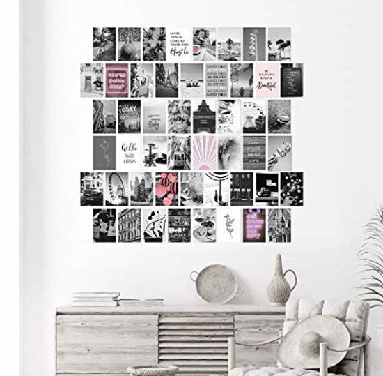 Getuscart Black White Wall Collage Kit Aesthetic Pictures Bedroom Decor For Teen Girls Wall 8037