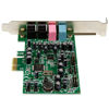 Picture of StarTech.com 7.1 Channel Sound Card - PCI Express - 24-bit - 192KHz - SPDIF Digital Optical and 3.5mm Analog Audio (PEXSOUND7CH)