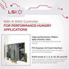Picture of LSI Logic LSI LSI00415 MegaRAID SAS 9361-4i 4-Port 12Gb/s SAS+SATA PCI-Express 3.0 Low Profile RAID Controller, Single