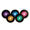 Picture of Verbatim CD-R 80min 52X with Digital Vinyl Surface - 10pk Bulk Box, Blue/Green/Orange/Pink/Purple - 97935
