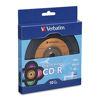 Picture of Verbatim CD-R 80min 52X with Digital Vinyl Surface - 10pk Bulk Box, Blue/Green/Orange/Pink/Purple - 97935