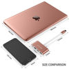 Picture of LENTION 4-in-1 USB-C Hub with Type C, USB 3.0, USB 2.0 Compatible 2020-2016 MacBook Pro 13/15/16, New Mac Air/Surface, ChromeBook, More, Multiport Charging & Connecting Adapter (CB-C13, Rose Gold)