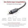Picture of Digital Optical Audio Cable (10 Feet) - [Flawless Audio, Secure Connection] iVanky Slim Braided Digital Audio Optical Cord/Toslink Cable for Sound Bar, TV, PS4, Xbox, Samsung, Vizio - CL3 Rated, Grey