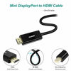 Picture of Mini DisplayPort to HDMI Cable, Benfei Mini DP to HDMI 6 Feet Cable (Thunderbolt Compatible) with MacBook Air/Pro, Surface Pro/Dock, Monitor, Projector