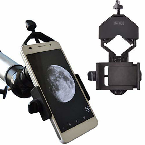 Picture of Gosky Universal Cell Phone Adapter Mount - Compatible Binocular Monocular Spotting Scope Telescope Microscope-Fits almost all Smartphone on the Market -Record The Nature The World