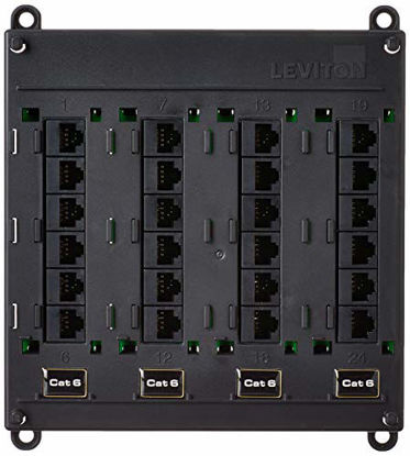 Picture of Leviton 476TM-624 Twist and Mount Patch Panel, 24 CAT 6 Ports