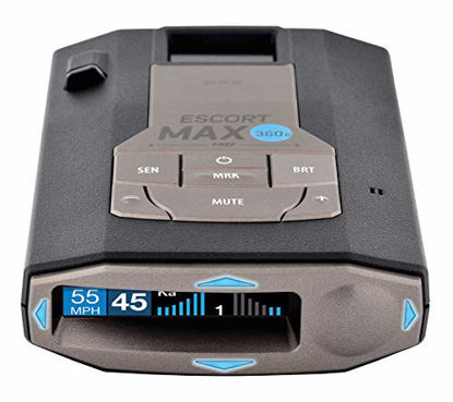 Picture of Escort MAX360C Laser Radar Detector - WiFi and Bluetooth Enabled, 360° Protection, Extreme Long Range, Voice Alerts, OLED Display, Live, Black