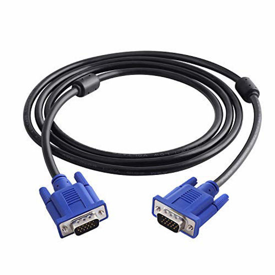 Picture of Pasow VGA to VGA Monitor Cable HD15 Male to Male for TV Computer Projector (6 Feet)