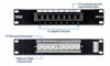 Picture of TRENDnet 8-Port Cat5/5e Unshielded Patch Panel, TC-P08C5E, Wallmount or Rackmount, 10 Inch Wide, 8 x Gigabit RJ-45 Ethernet Ports, 100 Mhz Connection, Color Coded Labeling, 110 IDC Terminal Blocks, black