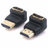 Picture of VCE Combo HDMI 90 Degree and 270 Degree Right Angle Male to Female Adapter 3D&4K Supported