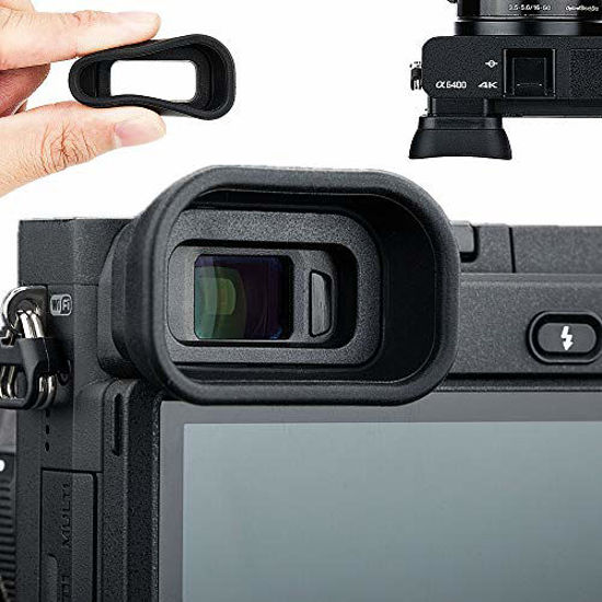 Picture of Soft Silicon Camera Viewfinder Eyecup Eyepiece Eyeshade for Sony A6600 A6500 A6400 Eye Cup Protector Replaces Sony FDA-EP17