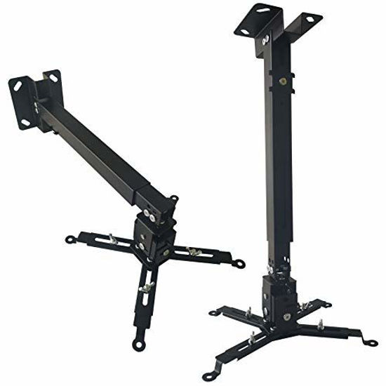 Picture of Projector Mount Universal Wall or Ceiling Projection Mount Bracket with Adjustable Height and Extendable Arms Mount for Home and Office Projector