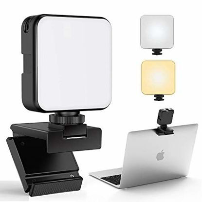 Picture of FDKOBE Video Conference Lighting Kit with Webcam Style Mount for Laptop/Computer, Webcam Lighting for Remote Working, Zoom Calls, Zoom Lighting, Live Streaming, Self-Broadcasting, for Mac, Monitor
