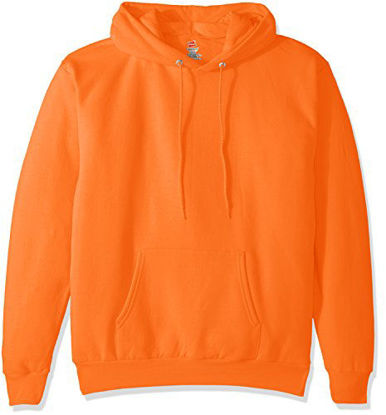 Picture of Hanes Men's Pullover EcoSmart Fleece Hooded Sweatshirt, safety orange, 5X Large