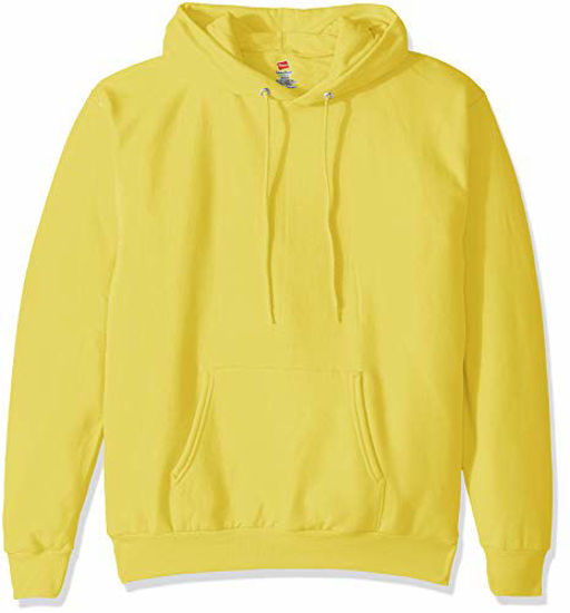 Picture of Hanes mens Pullover Ecosmart Fleece Hooded Sweatshirt Hoody, Yellow, XX-Large US