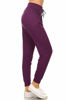 Picture of Leggings Depot JGA128-PURPLE-L Solid Jogger Track Pants w/Pockets, Large