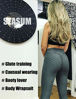 Picture of SEASUM Women's High Waist Yoga Pants Tummy Control Slimming Booty Leggings Workout Running Butt Lift Tights XL