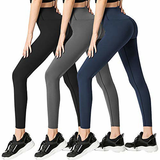  3 Pack Plus Size Leggings with Pockets for Women - High Waisted  Tummy Control Spandex Soft Black Workout Yoga Pants : Clothing, Shoes &  Jewelry