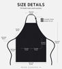 Picture of Syntus 2 Pack Adjustable Bib Apron Waterdrop Resistant with 2 Pockets Cooking Kitchen Aprons for Women Men Chef, Black