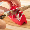 Picture of KitchenIQ EDGE GRIP 2-STAGE, RED Knife Sharpener, Standard