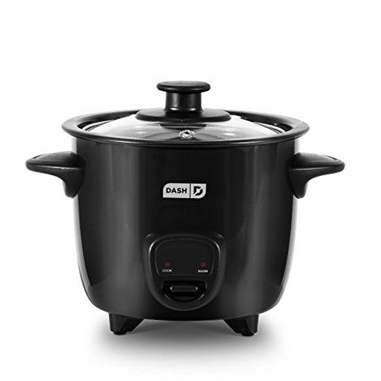 Picture of Dash DRCM200BK Mini Rice Cooker Steamer with Removable Nonstick Pot, Keep Warm Function & Recipe Guide, Black