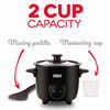 Picture of Dash DRCM200BK Mini Rice Cooker Steamer with Removable Nonstick Pot, Keep Warm Function & Recipe Guide, Black