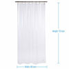 Picture of AmazerBath Plastic Shower Curtain, 48 x 72 Inches EVA 8G Thick Bathroom Shower Curtains with Heavy Duty Clear Stones and 8 Grommet Holes-Clear