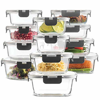 Simple Houseware 32 pack - simplehouseware 1 compartment reusable food  grade meal prep storage container lunch boxes, 28 ounces