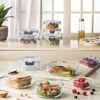 Picture of 24-Piece Superior Glass Food Storage Containers Set - Newly Innovated Hinged BPA-free Locking lids - 100% Leakproof Glass Meal-Prep Containers, Great On-the-Go & Freezer-to-Oven-Safe Food Containers