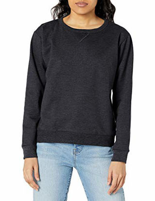 Picture of Hanes Women's V-Notch Pullover Fleece Sweatshirt, Ebony, Large