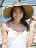 Picture of Simplicity Women's Wide Brim Roll-up Straw Hat Sun Visor Light Coffee