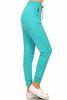 Picture of Leggings Depot JGA128-JADE-L Solid Jogger Track Pants w/Pockets, Large