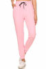 Picture of Leggings Depot JGA128-PINK-L Solid Jogger Track Pants w/Pockets, Large