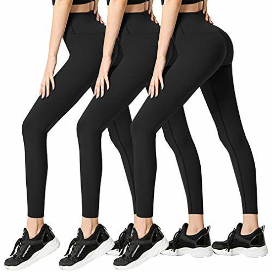 GetUSCart- FULLSOFT 3 Pack Super Soft Black Leggings for Women